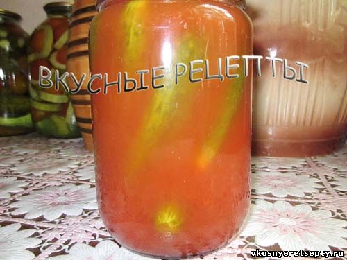 Огурцы в томатном соке на зиму - рецепт с фото | Вкусные рецепты