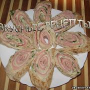 Лаваш с колбасой